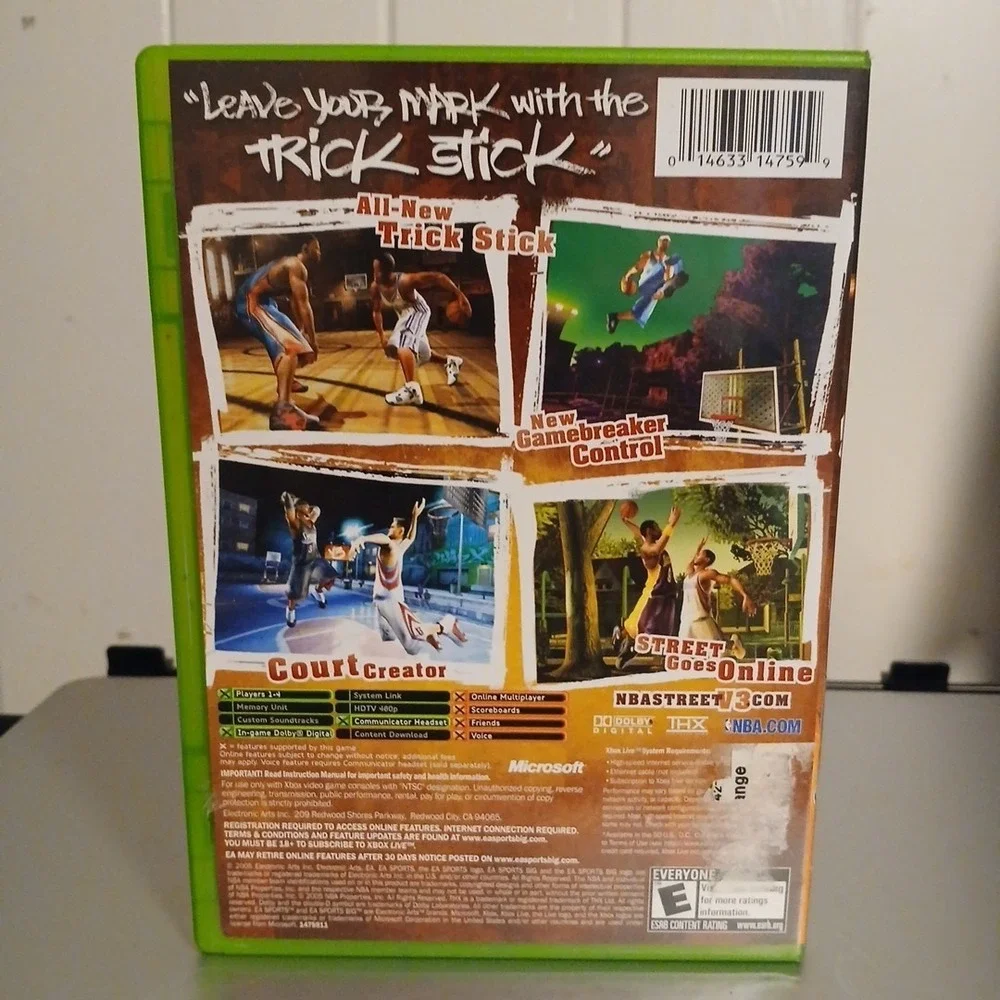 NBA‎ Street Vol. 3 Microsoft Xbox 2005 Disc and Case in Great Condition